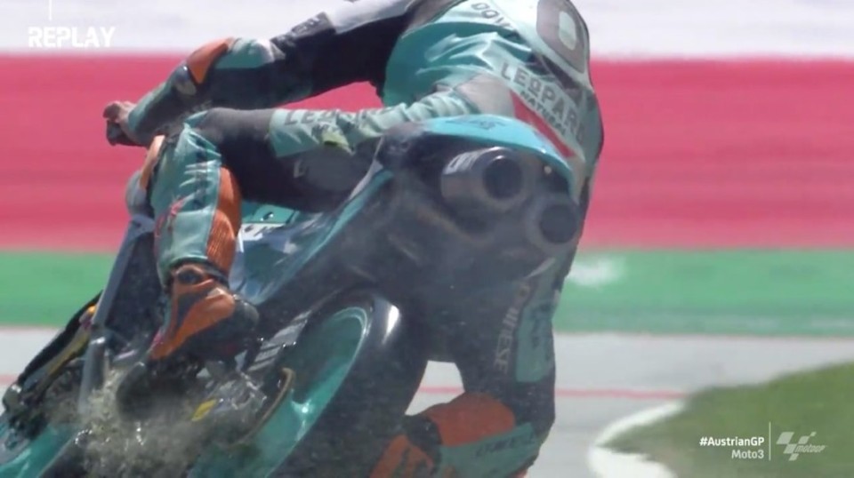 Moto3: Masia inonda di olio la pista, squalificato dalle Q2