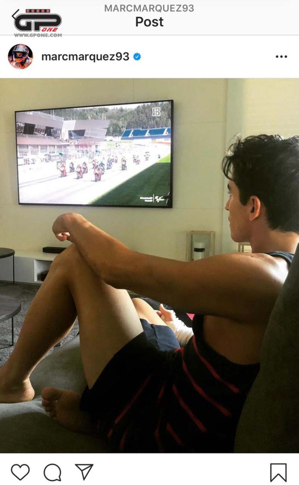 MotoGP: Marc Marquez doesn't let his rivals out of his sight... from TV at Cervera