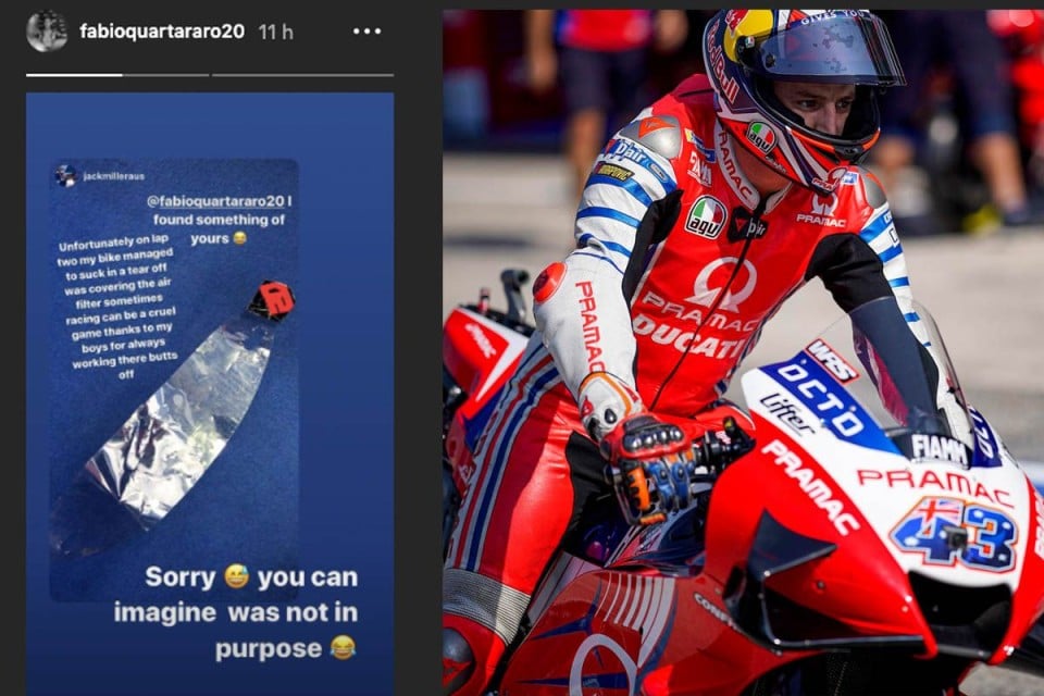 MotoGP: Quartararo chiede scusa a Miller: 