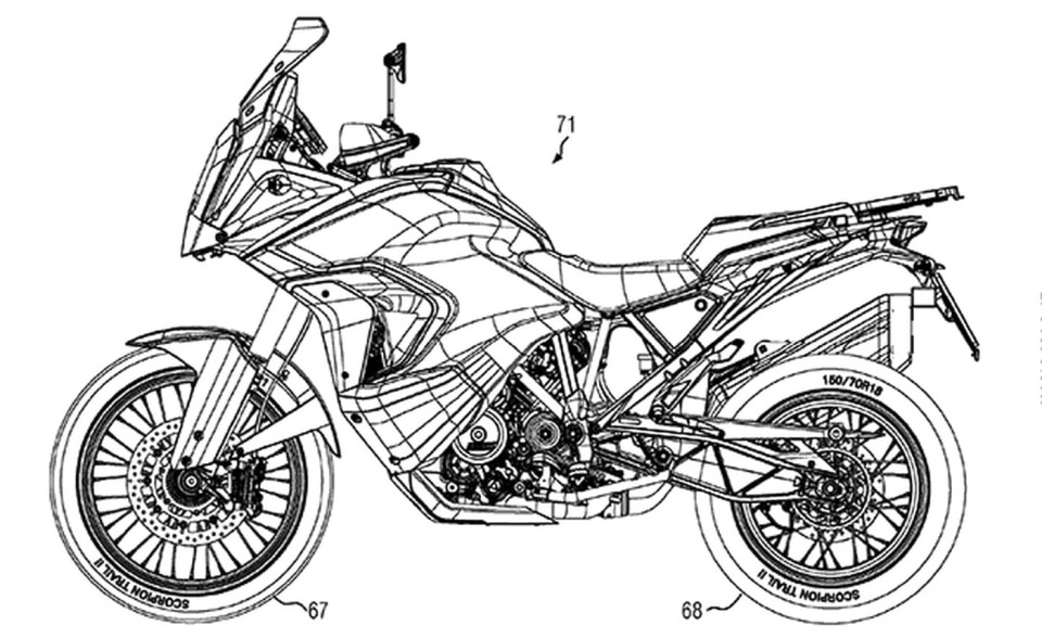 Moto - News: KTM 1290 Super Adventure: svelata in un brevetto la versione 2021 