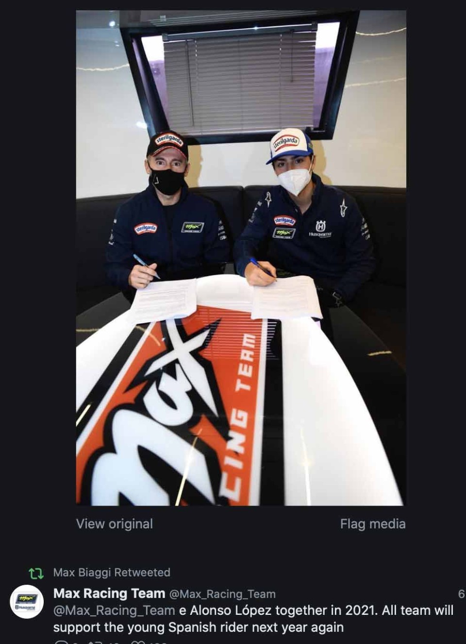Moto3: Max Biaggi conferma Alonso Lopez nel team Sterilgarda