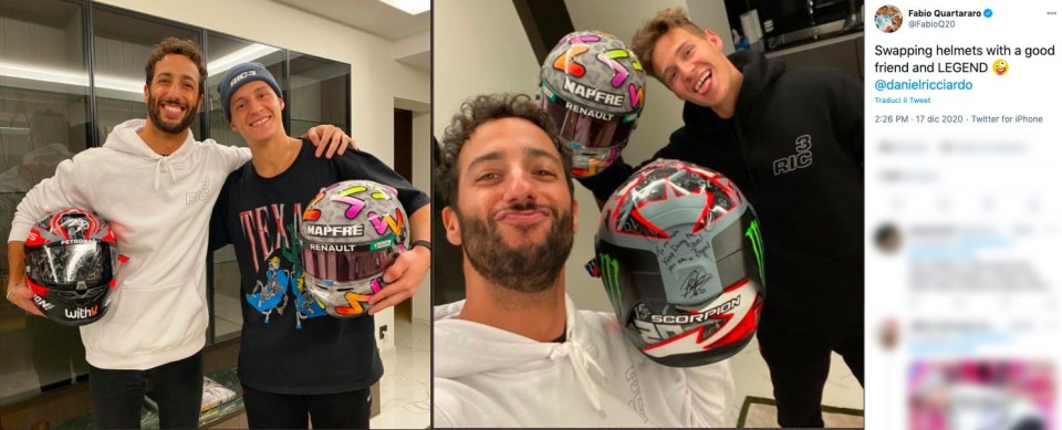 MotoGP: Quartararo e Ricciardo: scambio di caschi tra fuori di testa di F1 e MotoGP