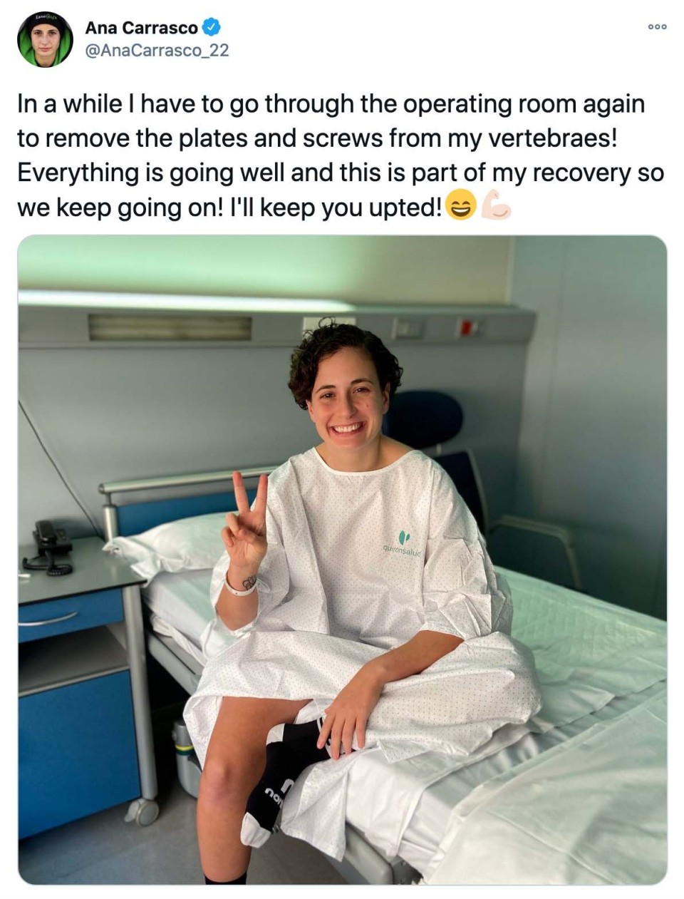 SBK: Ana Carrasco back under the knife with a smile on her face