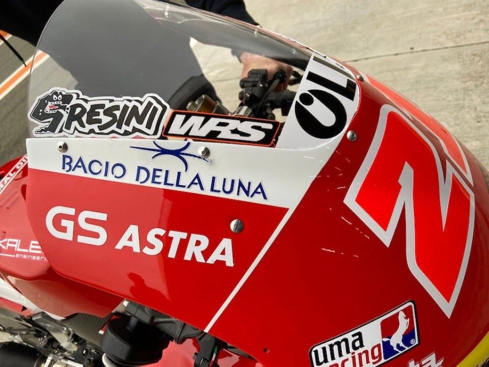 Moto2: Il team Gresini subito in pista con un adesivo dedicato a Fausto