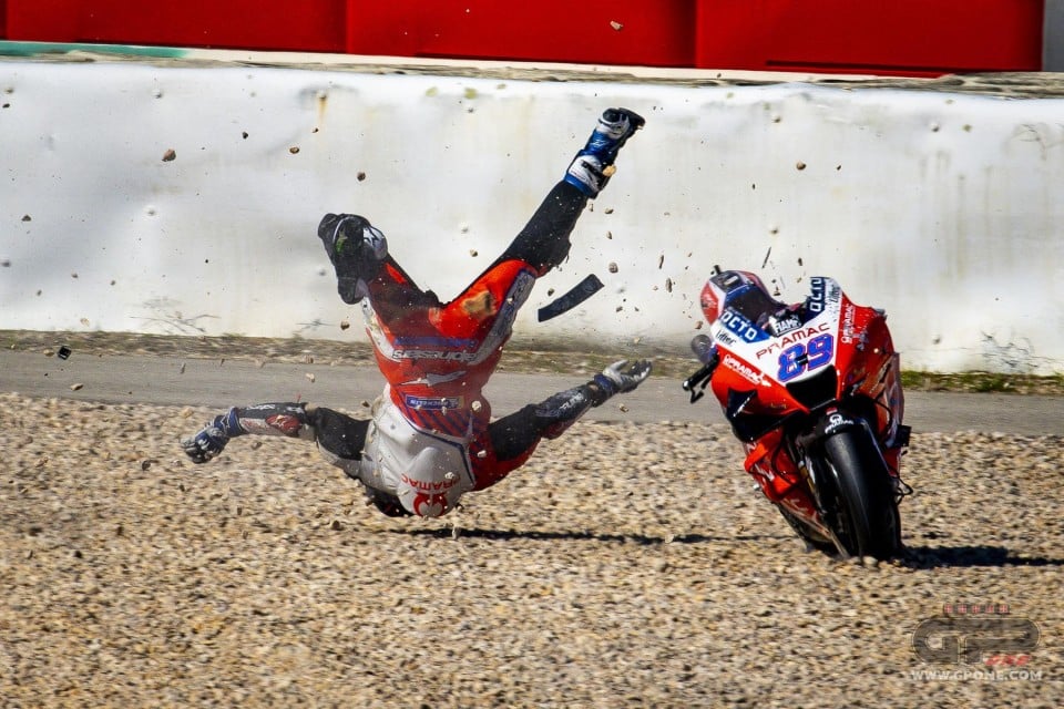 MotoGP: I dati dell'incidente di Martin: 7 picchi a oltre 20G nell'impatto 