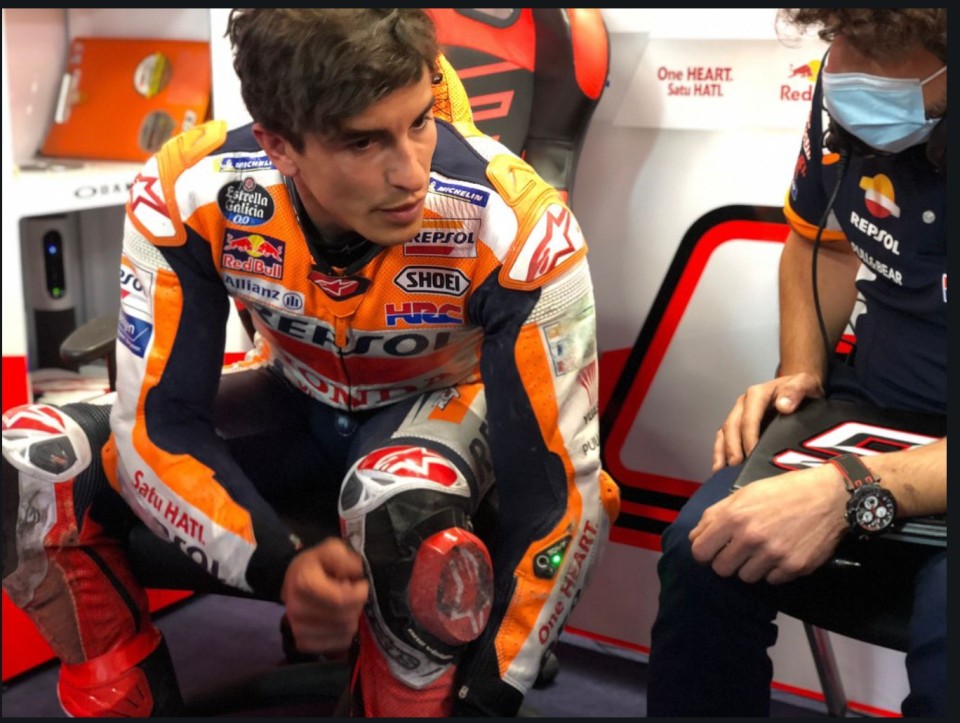 MotoGP: Il violento highside di Marquez: 