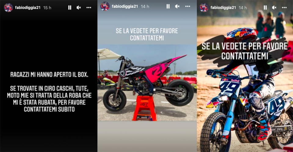 MotoGP: Three bikes stolen from Fabio Di Giannantonio: appeal on social media