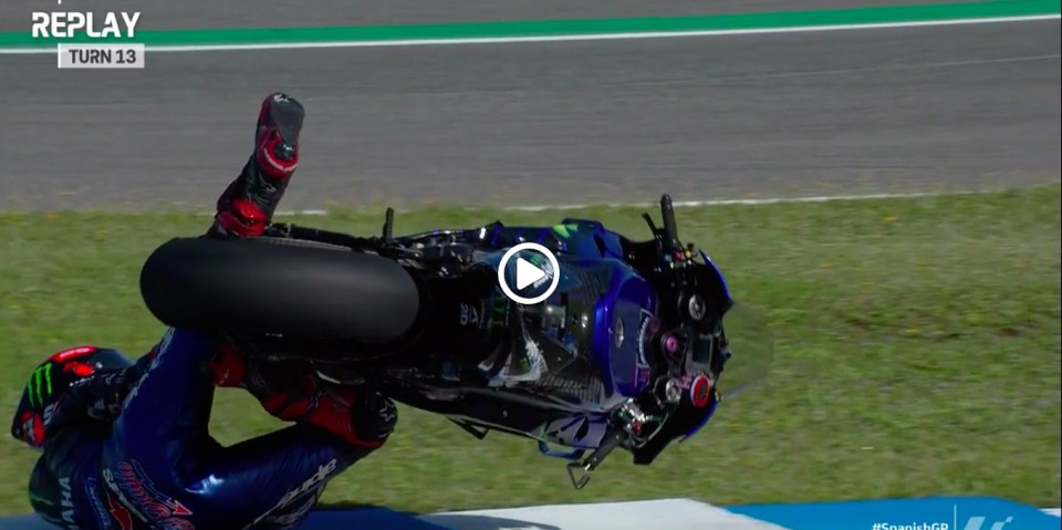 MotoGP: VIDEO - La violenta caduta di Fabio Quartararo in FP1 a Jerez