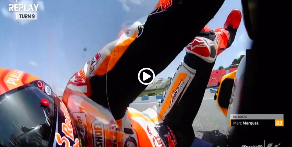 MotoGP: VIDEO - Doppia caduta di Marc Marquez in FP2: venerdì da dimenticare