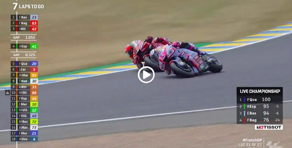 MotoGP: VIDEO - Bastianini vs. Bagnaia, splendid duel in Le Mans