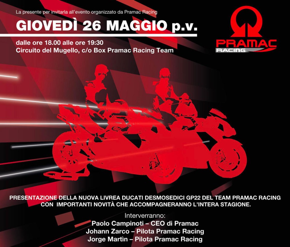 MotoGP: Al Mugello nuova livrea e nuovo sponsor per il team Pramac