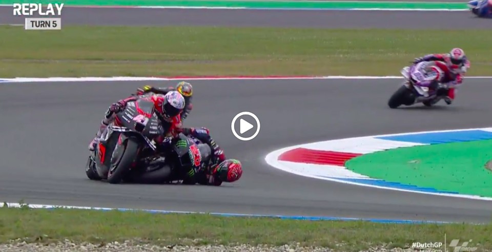 MotoGP: VIDEO - Disastro Quartararo ad Assen: primo zero e quasi stende Espargarò