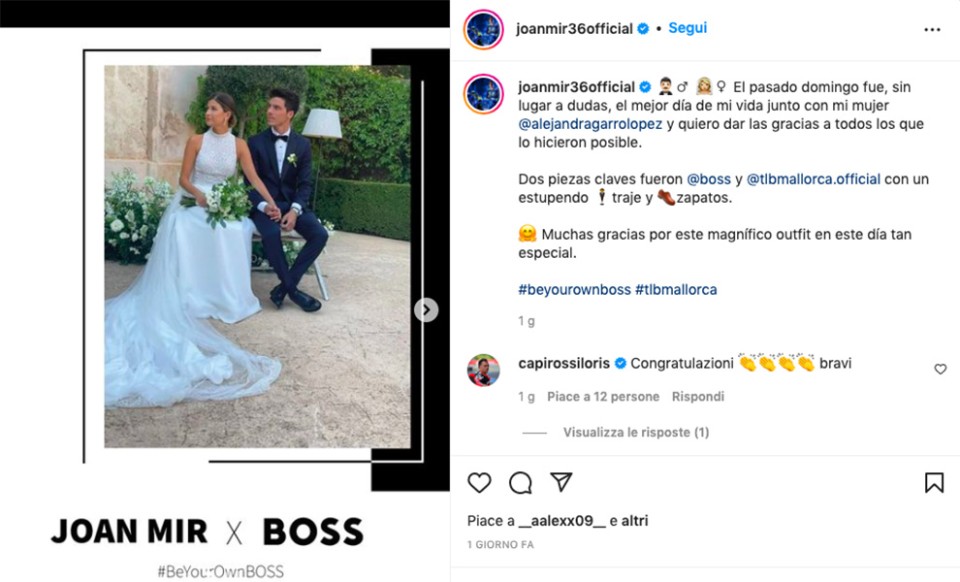 MotoGP: Joan Mir signs the most important contract of his career: he got married!