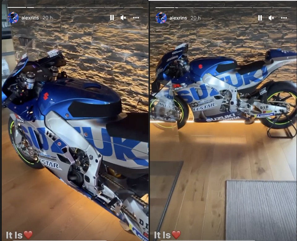 MotoGP: Alex Rins decorates the living room with the Suzuki GSX-RR MotoGP