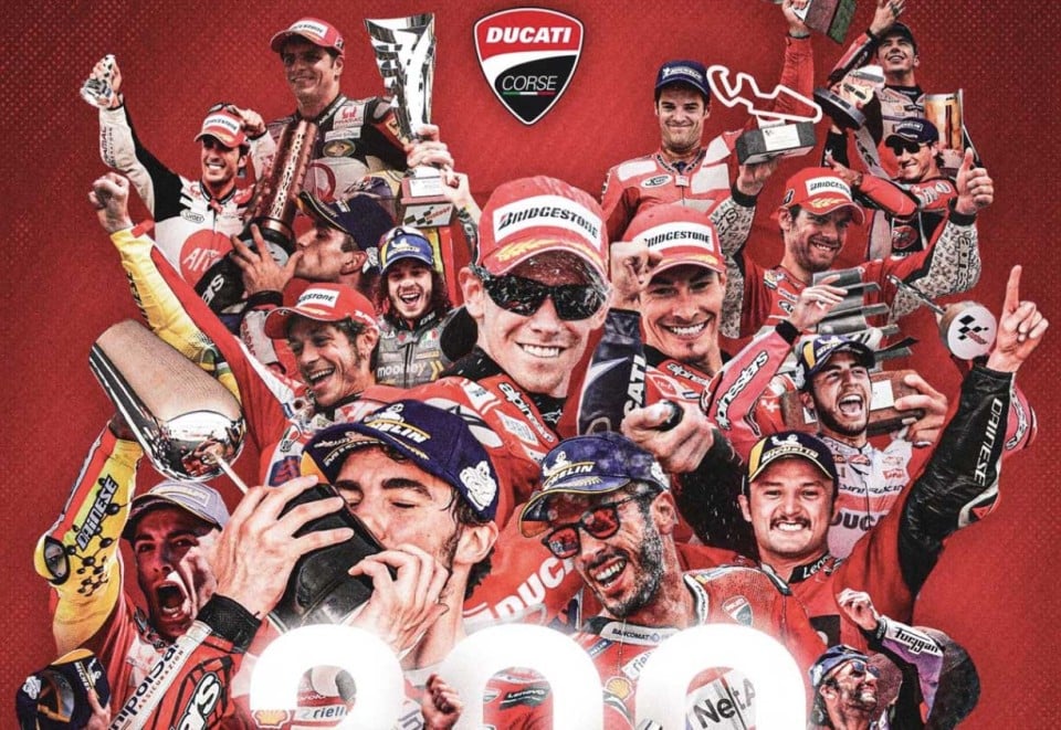 MotoGP: Domenicali thanks Ducati for 1,000+200 podiums: watch the detail!