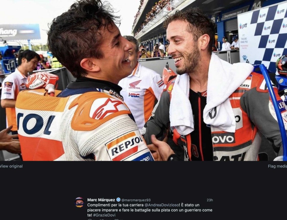 MotoGP: Marquez omaggia Dovizioso: 