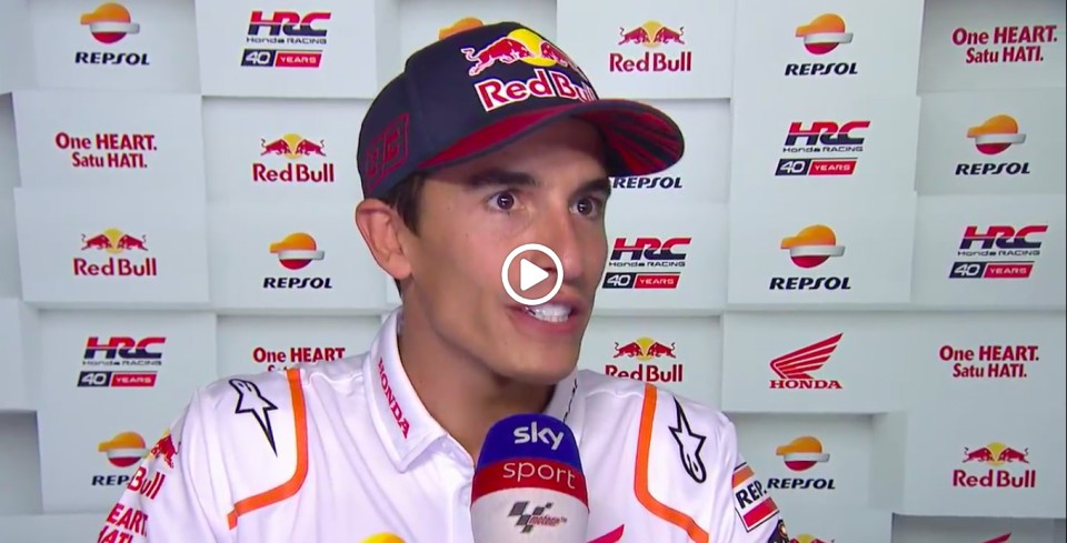 MotoGP: VIDEO - Marquez: "L'avevo detto, la realtà è quella di oggi"