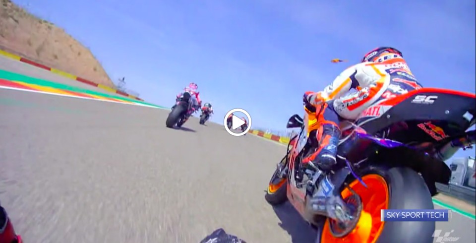 MotoGP: VIDEO - Le immagini dell'incidente tra Marquez e Quartararo: rischio enorme