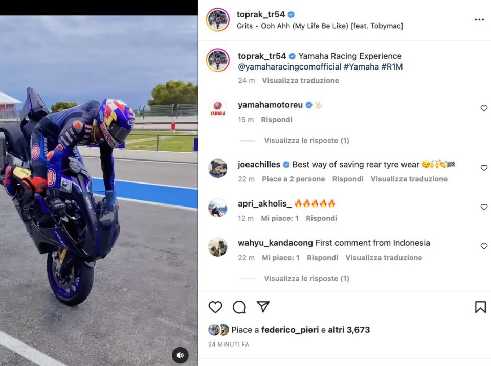 SBK: VIDEO - Toprak non riesce proprio a stare su due ruote con la Yamaha R1