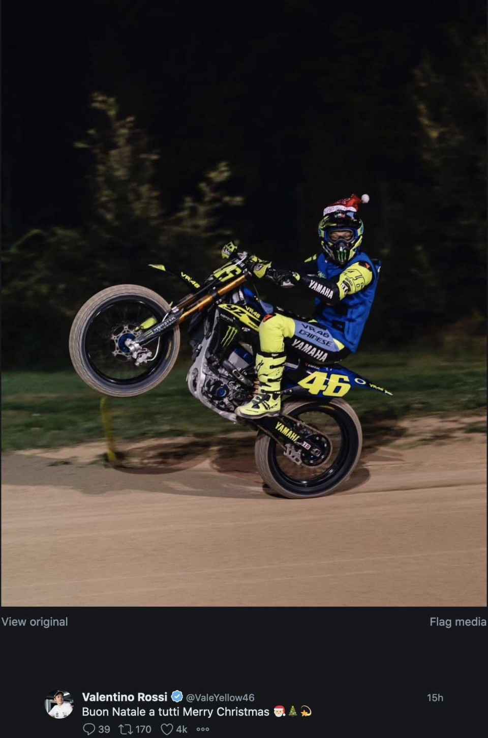 MotoGP: Ho ho ho! Valentino Rossi greets Christmas with a wheelie at the Ranch