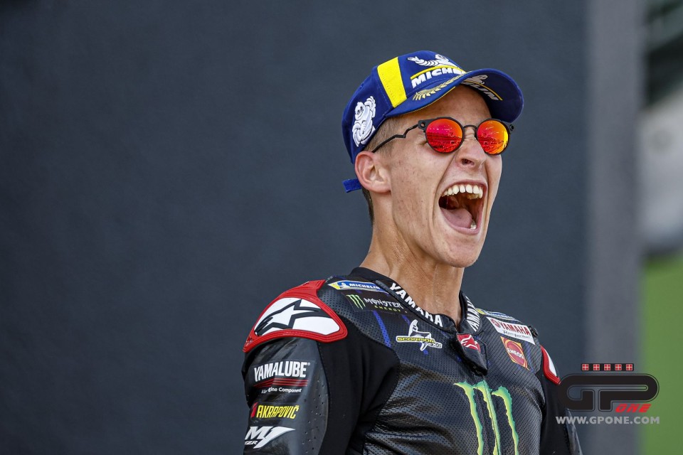 Quartararo's scream and Ducati silence (with Zarco and Miller on the podium) Quartararo's scream and Ducati silence (with Zarco and Miller on the podium)