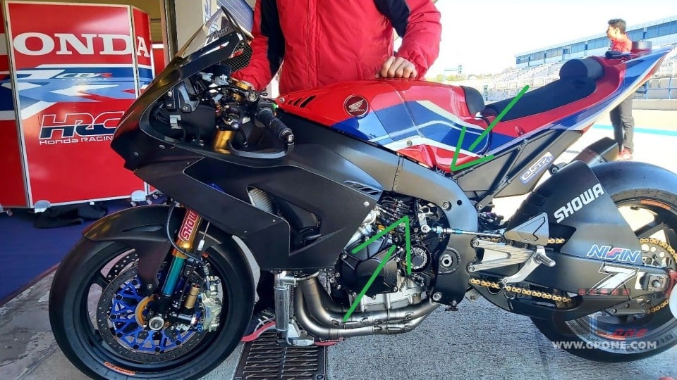 SBK: Honda surprises in Jerez: the new CBR 1000 RR-R frame