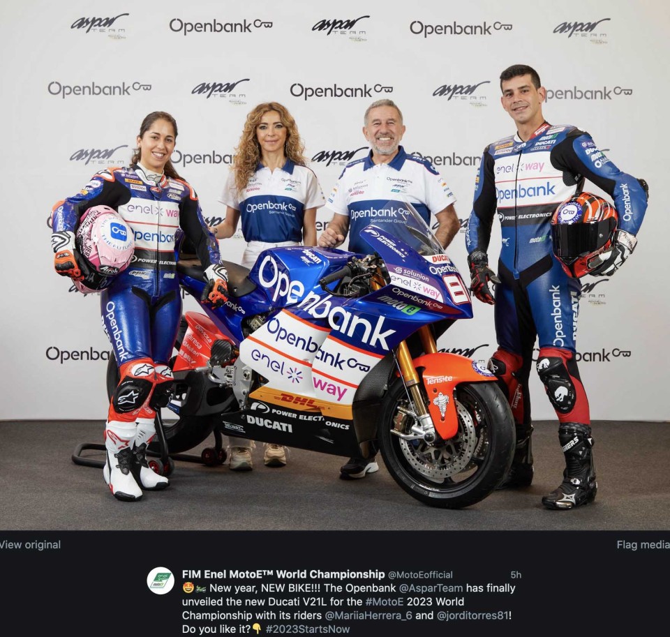 MotoE: 'Aspar' presenta il suo team con Maria Herrera e Jordi Torres