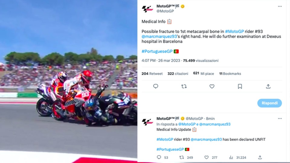 MotoGP: Possibile frattura alla mano per Marc Marquez: unfit ed Argentina a rischio