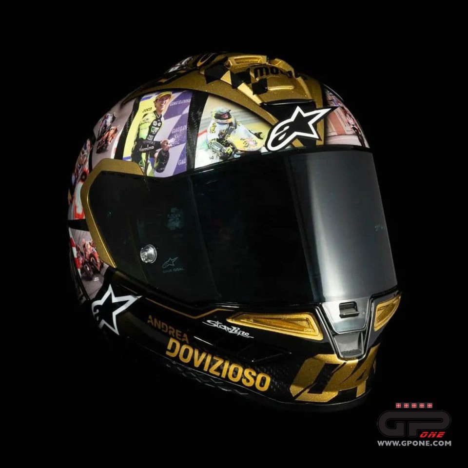 MotoGP: Un casco Alpinestars da leggenda per Andrea Dovizioso