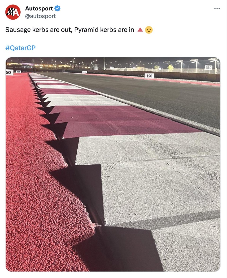 MotoGP: 'Dragon tooth' curbs appeared for F1 at Losail