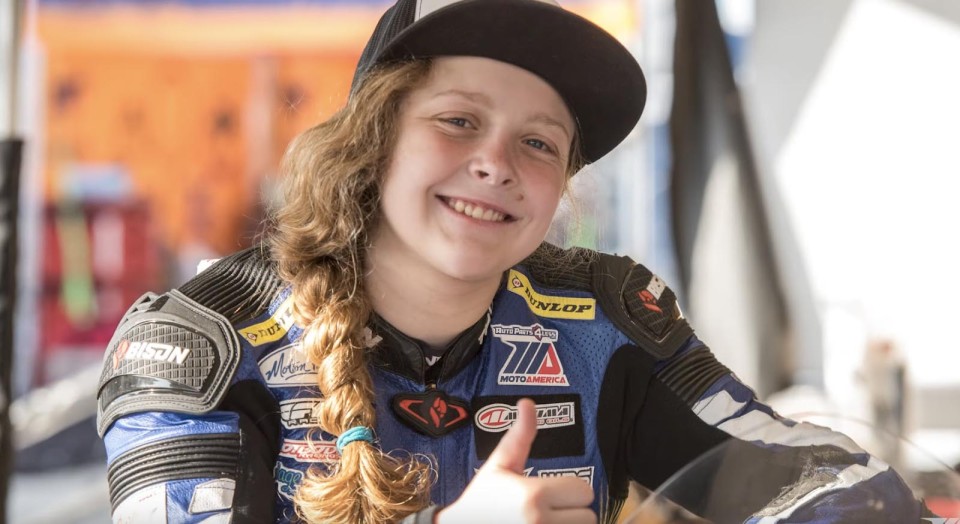 MotoAmerica: Ben Spies e Ciabatti tifano Kayla Yaakow 'fast girl' del motociclismo USA