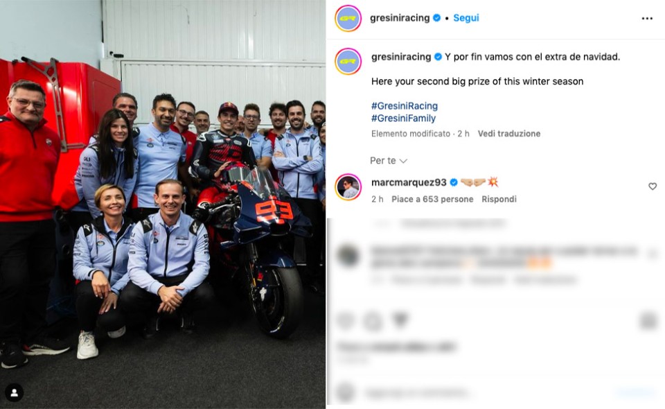 MotoGP: Le prime parole di Marquez da pilota Gresini: 