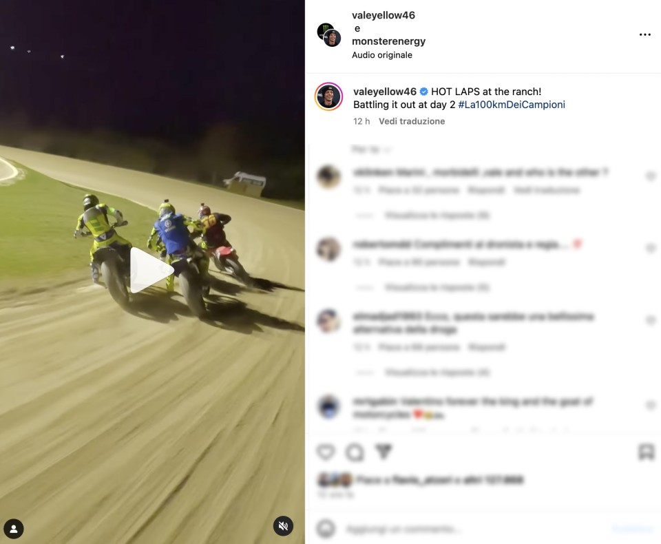 MotoGP: VIDEO - Valentino Rossi fa gli onori di casa al Ranch: l'hot lap Vs Marini
