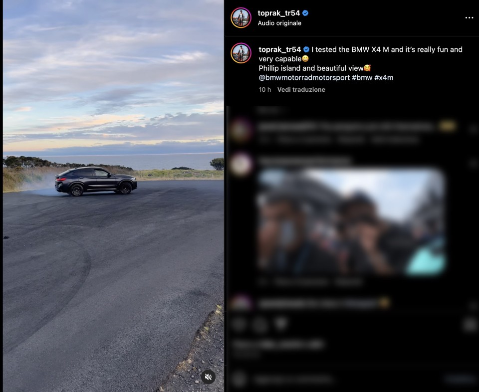 SBK: VIDEO - Toprak e il primo stunt a Phillip Island in BMW...su 4 ruote!