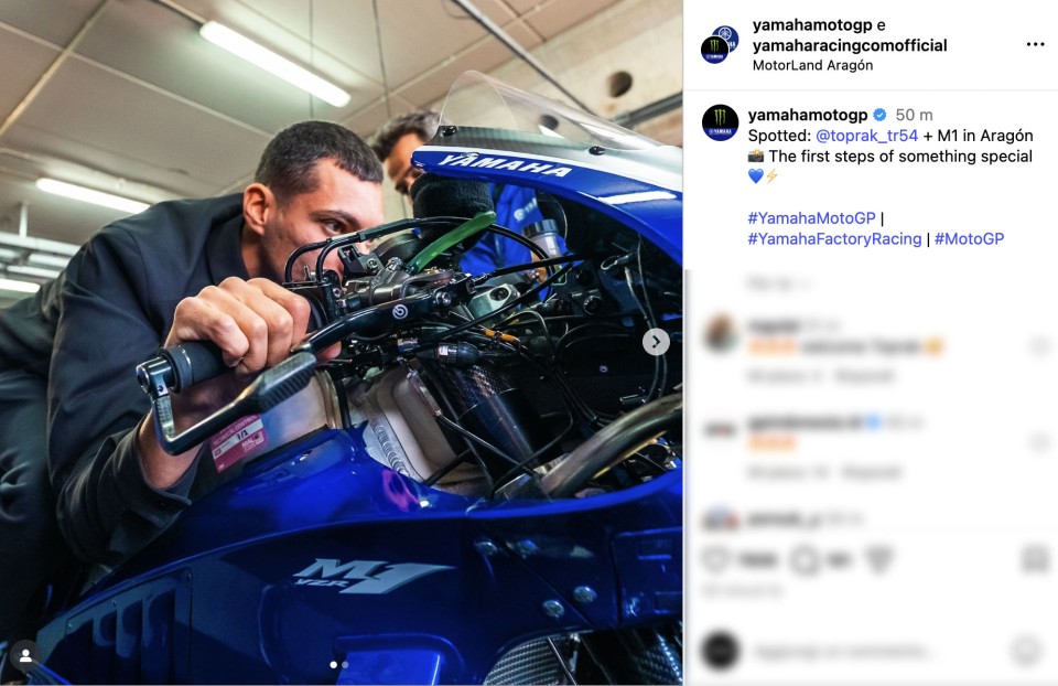 MotoGP: E' iniziata l'avventura di Toprak in MotoGP con Yamaha: le foto