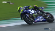 MotoGP: FOTO. L'high side di Valentino Rossi sul bagnato a Valencia