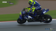 MotoGP: FOTO. L'high side di Valentino Rossi sul bagnato a Valencia