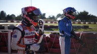 MotoGP: Il kart italiano di Hamilton, Schumacher e Verstappen per Marquez 