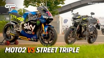 Moto - Test: Triumph Street Triple vs Moto2: ecco tutti i segreti del tre cilindri