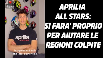 MotoGP: VIDEO - Savadori: tutti all'Aprilia All Stars per aiutare la mia regione
