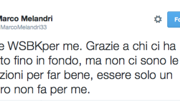 Melandri a piedi: non voglio fare numero