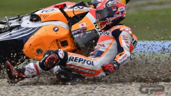 The crash of Marc Marquez in Assen