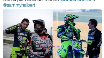 Rossi si allena al Ranch con i re del Flat Track