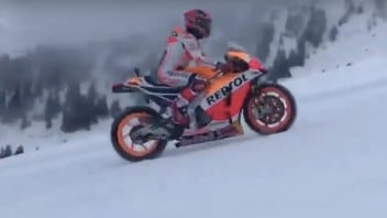 Marquez with the Honda RC213V-S on the... ski slopes
