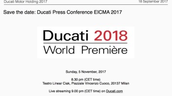 News: Ducati fissa la data del lancio della nuova V4 ad Eicma