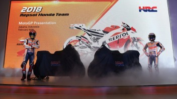 MotoGP: VIDEO. La nuova Honda di Marquez e Pedrosa si svela a Jakarta