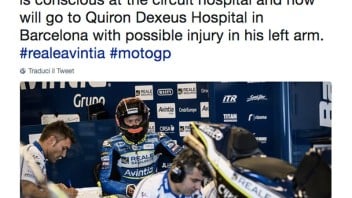 MotoGP: Rabat crashes and the Ducati catches fire: possible fracture