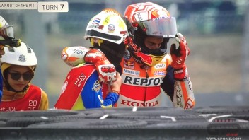 Marc Marquez dopo l'highside: atto di forza