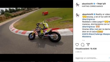 SBK: Alvaro Bautista come in un videogame: sfida con il drone sul motard!