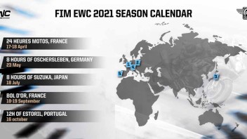 SBK: Cinque gare nel Calendario FIM EWC 2021: inizio stagione a Le Mans